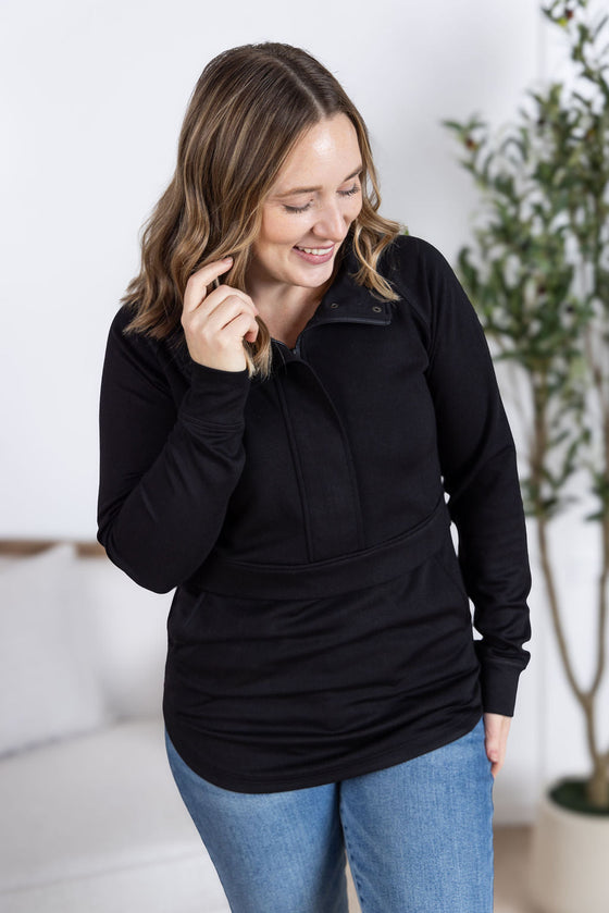 IN STOCK Mia Scuba Halfzip - Black