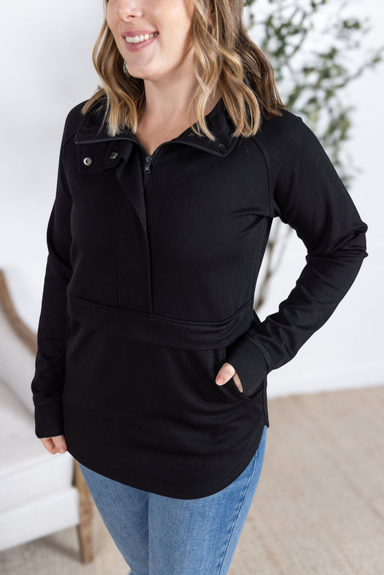 IN STOCK Mia Scuba Halfzip - Black
