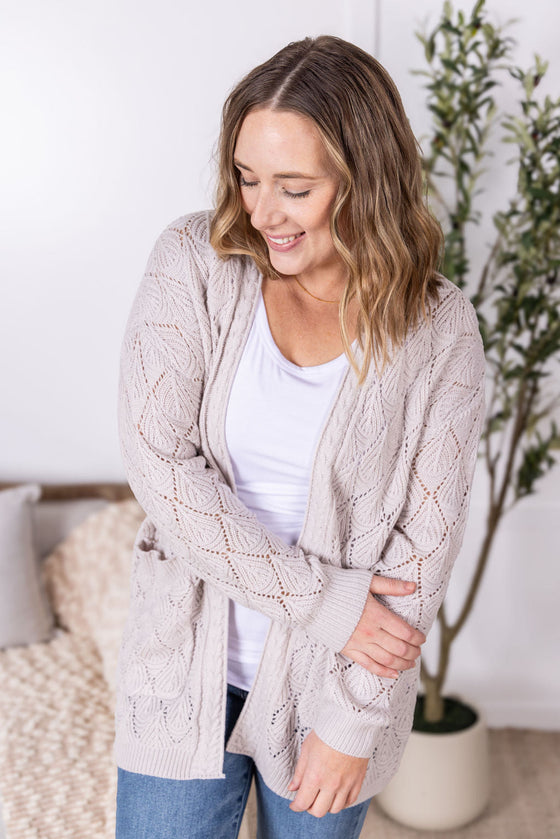 IN STOCK Open Knit Cardigan - Neutral