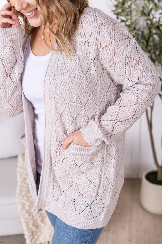 IN STOCK Open Knit Cardigan - Neutral