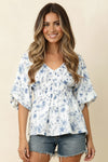 Sunday in Provence Peplum Blouse