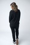 IN STOCK Corrine Ribbed Pullover Top - Black