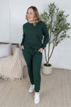 IN STOCK Corrine Ribbed Pullover Top - Hunter Green