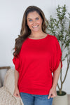Darcy Dolman Top - Red