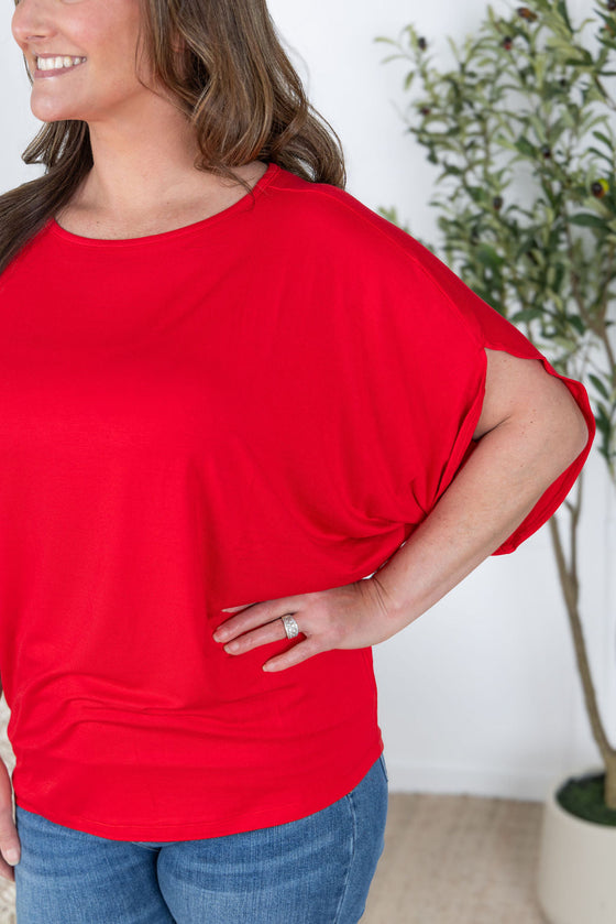 Darcy Dolman Top - Red