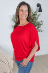 Darcy Dolman Top - Red