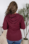 IN STOCK Pixie Pocket Halfzip Hoodie - Burgundy