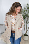 IN STOCK Heather Hooded Vest - Beige