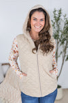 IN STOCK Heather Hooded Vest - Beige