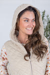 IN STOCK Heather Hooded Vest - Beige