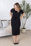 IN STOCK Gracelynn Midi Dress - Black