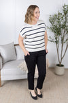 IN STOCK Striped Sweater Top - Ivory