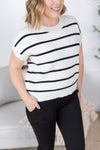 IN STOCK Striped Sweater Top - Ivory