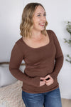 IN STOCK Alyssa Long Sleeve Top - Brown