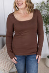 IN STOCK Alyssa Long Sleeve Top - Brown