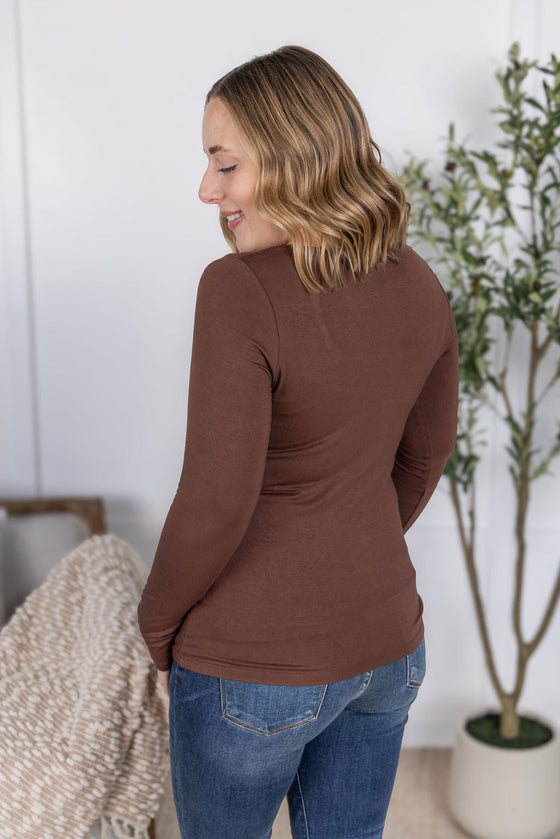 IN STOCK Alyssa Long Sleeve Top - Brown
