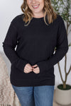IN STOCK Corrine Ribbed Pullover Top - Black