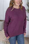 IN STOCK Corrine Ribbed Pullover Top - Plum