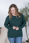 IN STOCK Corrine Ribbed Pullover Top - Hunter Green