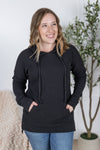 IN STOCK Kacey Ribbed Hoodie - Black