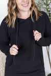 IN STOCK Kacey Ribbed Hoodie - Black