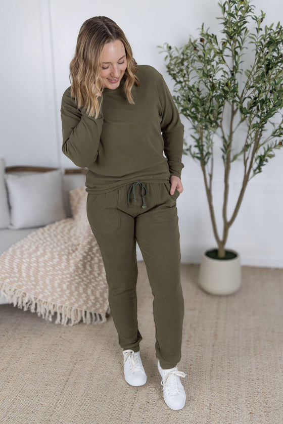 IN STOCK Corrine Joggers - Olive
