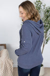 IN STOCK Pixie Pocket Halfzip Hoodie - Heathered Navy