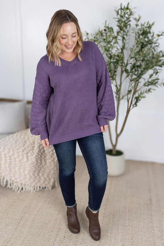 IN STOCK Talina Textured Sweater - Purple