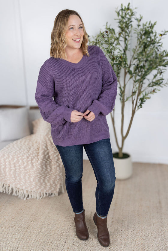 IN STOCK Talina Textured Sweater - Purple