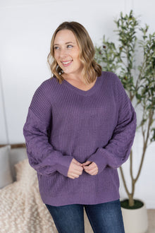  IN STOCK Talina Textured Sweater - Purple