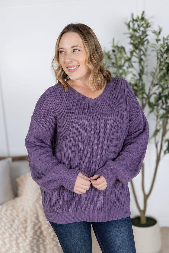 IN STOCK Talina Textured Sweater - Purple