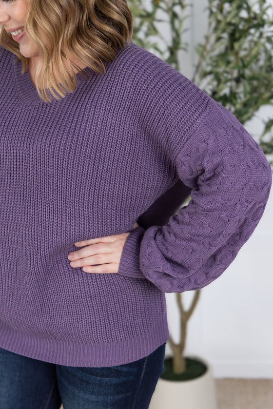 IN STOCK Talina Textured Sweater - Purple