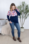 IN STOCK Natalie Pullover - Autumn Purple Abstract and Navy