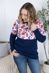 IN STOCK Natalie Pullover - Autumn Purple Abstract and Navy