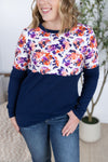 IN STOCK Natalie Pullover - Autumn Purple Abstract and Navy
