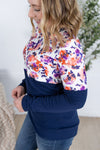 IN STOCK Natalie Pullover - Autumn Purple Abstract and Navy