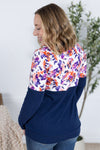IN STOCK Natalie Pullover - Autumn Purple Abstract and Navy
