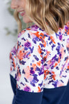 IN STOCK Natalie Pullover - Autumn Purple Abstract and Navy