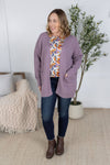 IN STOCK Billie Open Knit Cardigan - Dusty Purple