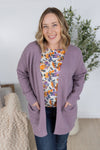 IN STOCK Billie Open Knit Cardigan - Dusty Purple