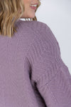 IN STOCK Billie Open Knit Cardigan - Dusty Purple