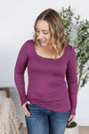 IN STOCK Alyssa Long Sleeve Top - Mulberry