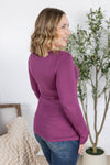 IN STOCK Alyssa Long Sleeve Top - Mulberry