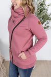 IN STOCK Quinn ZipUp Cowl - Mulberry