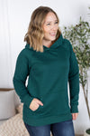 IN STOCK Tatum Textured Pullover Hoodie - Hunter Green