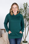IN STOCK Tatum Textured Pullover Hoodie - Hunter Green