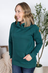 IN STOCK Tatum Textured Pullover Hoodie - Hunter Green