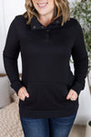 IN STOCK Whitley Waffle Snap Pullover - Black