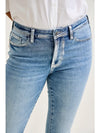 Metallic Seam Mid Rise Judy Blue Flare