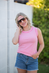 Morgan Micro Striped Tank - Pink